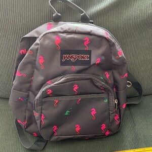 Jansport mini backpack seahorse pattern